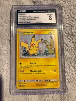 2019 Pokemon Pikachu SM162 Sm Holo CGC 8 - Image 1
