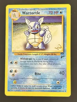 Pokemon Wartortle [W Stamped] 63/130 Wotc Promo Regular - Image 1
