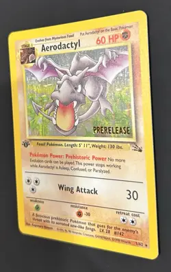 Pokemon Aerodactyl Prerelease #1/62 Holo Rare 1st Edition Fossil - Image 2