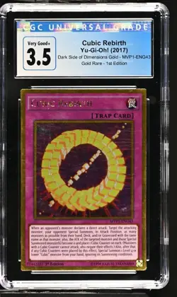 Yu-Gi-Oh! Cubic Rebirth 1st Ed MVP1-ENG43 Gold Rare CGC 3.5 HOT 🗑🔥GARBAGE🔥🗑 - Image 2