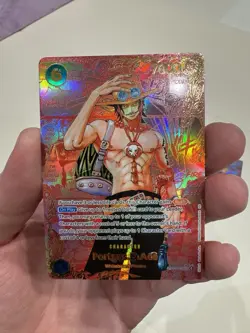 One Piece CCG Portgas D. Ace Op13-119 Red Manga English Sec Proxy Custom Card - Image 1