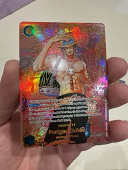 One Piece CCG Portgas D. Ace Op13-119 Red Manga English Sec Proxy Custom Card - Image 2