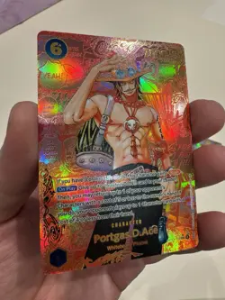 One Piece CCG Portgas D. Ace Op13-119 Red Manga English Sec Proxy Custom Card - Image 3