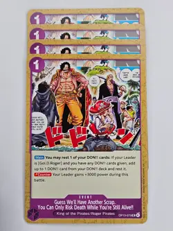 One Piece - 4x OP13-075 Guess We'll Have Another Scrap. You Can Only Risk... U - Image 1