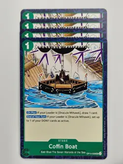 One Piece - 4x OP14-039 Coffin Boat - Uncommon - Image 1