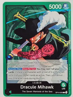 One Piece - OP14-020 Dracule Mihawk - Leader - Image 1