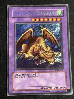 Thousand Dragon MRD-143 Unlimited Yu-Gi-Oh Secret Rare Card Lightly Played LP - Image 1