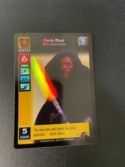 Darth Maul Rare Foil Decipher 1999 Young Jedi Menace of Darth Maul CCG Card - Image 1