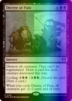 MTG Magic the Gathering Decree of Pain (148/1455) Commander Masters LP FOIL - Image 1
