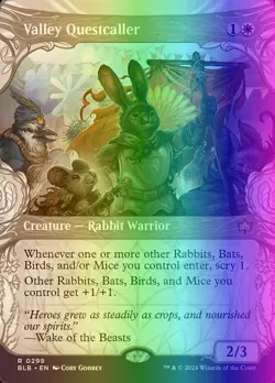 MTG Magic the Gathering Valley Questcaller (299/427) Bloomburrow LP FOIL - Image 1