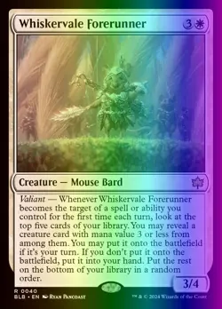 MTG Magic the Gathering Whiskervale Forerunner (40/427) Bloomburrow LP FOIL - Image 1