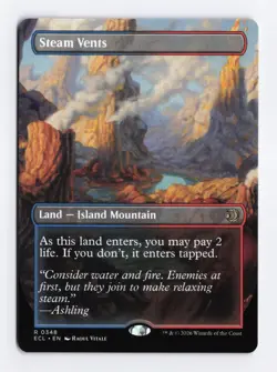 Steam Vents (Borderless) #348 Rare Shock Land - Lorwyn Eclipsed ECL PACK FRESH - Image 1