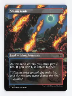 Steam Vents (Borderless) #348 Rare Shock Land - Lorwyn Eclipsed ECL PACK FRESH - Image 2