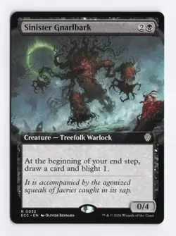 Sinister Gnarlbark (Extended Art) #32 Rare Commander Lorwyn Eclipsed PACK FRESH - Image 1