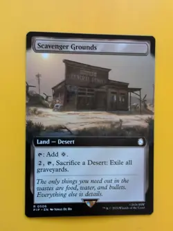 Scavenger Grounds. Fallout PIP Magic the Gathering Card. Rare NM as shown. - Image 2