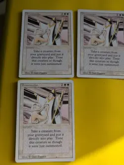 Resurrection x3 Revised Sorcery Magic the Gathering 3Card. Well Played - Image 1