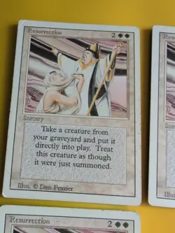 Resurrection x3 Revised Sorcery Magic the Gathering 3Card. Well Played - Image 4