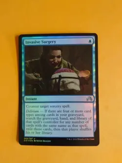 Invasive Surgery. Instant Magic the Gathering Card. Shadows over Innistrad. foil - Image 1