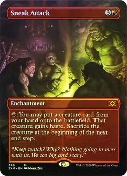 DOUBLE MASTERS 2020 2XM = Sneak Attack (Borderless) MINT/NRMINT FOIL - Image 1