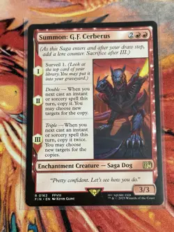 Summon: G.F. Cerberus MTG Final Fantasy 0162 Rare NM - Image 2