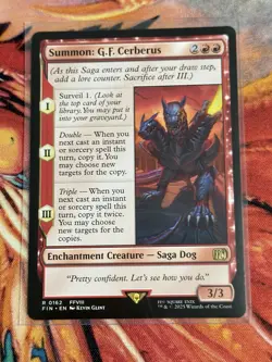 Summon: G.F. Cerberus MTG Final Fantasy 0162 Rare NM - Image 4