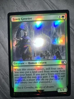 MTG Final Fantasy *FOIL* C Town Greeter - Image 1