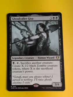 Ghoulcaller Gisa. CMM rare human wizard Magic the Gathering Card. - Image 1