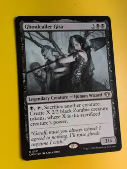Ghoulcaller Gisa. CMM rare human wizard Magic the Gathering Card. - Image 3