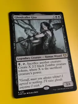 Ghoulcaller Gisa. CMM rare human wizard Magic the Gathering Card. - Image 4