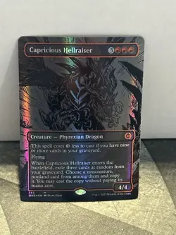 Capricious Hellraiser (Oil Slick Raised Foil) MTG Phyrexia: All Will Be One (NM) - Image 1