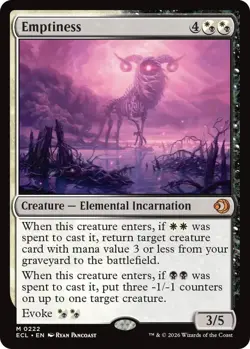 MTG Lorwyn Eclipsed Emptiness 0222 NM Mythic - Image 1