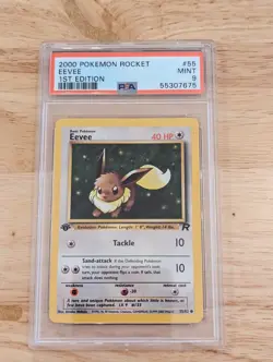 2000 Pokemon Rocket #55 - Eevee - Mint - 1st Edition - PSA 9 - Image 1