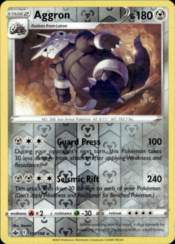 Aggron - 111/198 - Rev.Holo Rare - Chilling Reign - POKEMON - Image 1