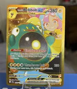 Ionos Bellibolt EX 188/159 Gold Hyper Rare - Journey Together Pokemon TCG 2025 - Image 1