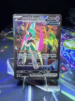 Iron Valiant ex 249/182 Special Illustration Rare – Pokemon TCG Paradox Rift NM - Image 1