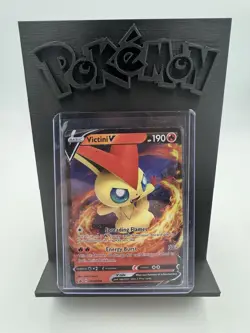 Pokemon TCG Victini V SWSH Black Star Promos SWSH104 Promo-HP-DMG - Image 1