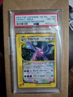 Pokemon Tcg: Mysterious Mountains Crystal Crobat 090/088 1st Edition PSA 8 - Image 1