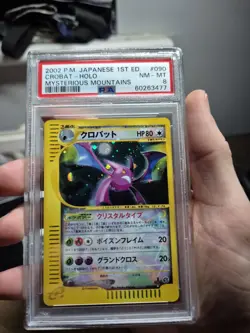 Pokemon Tcg: Mysterious Mountains Crystal Crobat 090/088 1st Edition PSA 8 - Image 2