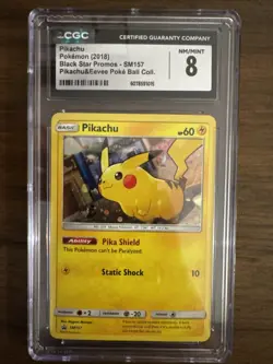 Pokemon TCG Pikachu SM Black Star Promo SM157 Holo Promo CGC 8 NM/Mint 2018 - Image 1