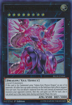 YUGIOH NEO GALAXY-EYES PHOTON DRAGON ULTRA RARE BLLR-EN064 NEAR MINT - Image 1