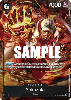 One Piece Sakazuki (OP02-099/258) OP02 Paramount War NM FOIL - Image 1