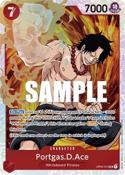 One Piece Portgas.D.Ace (OP02-013/258) OP02 Paramount War NM FOIL - Image 1