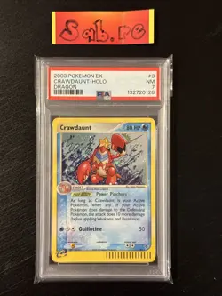 PSA 7 Crawdaunt Holo Rare EX Dragon 3/97 Pokemon Card - Image 1