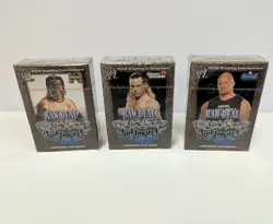 3X RAW DEAL Sealed Card Deck Lot REVOLUTION 3 JUDGEMENT DAY WWE WWF CCG - Image 1