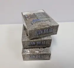 3X RAW DEAL Sealed Card Deck Lot REVOLUTION 3 JUDGEMENT DAY WWE WWF CCG - Image 2