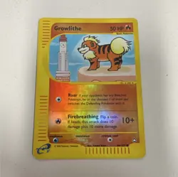 Pokemon Growlithe Aquapolis Reverse Holo 080/147 50 HP 2002 English Card - Image 1