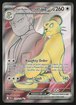 SV10: Destined Rivals Team Rocket's Persian ex #219/182 Ultra Rare Pokemon Card - Image 1