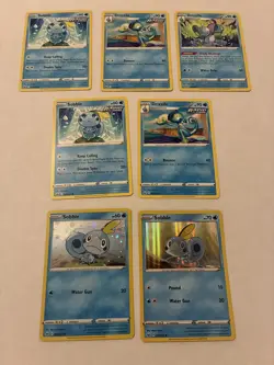 Lot Of 7 Sobble and Drizzile Pokemon Cards - Image 1