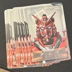 Red Gundam Resource Card English C - Common Set of 10x - Image 1