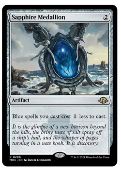 1x MTG Sapphire Medallion - MH3 Rare! NM Mint! Ships Fast - Image 1